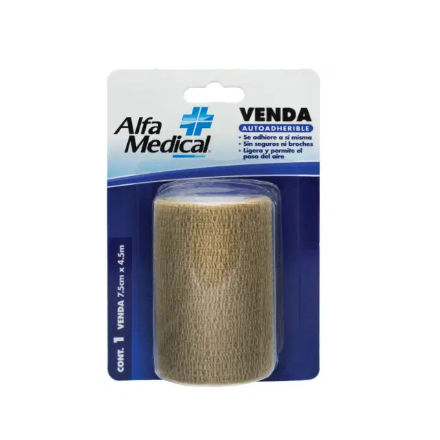 Venda AutoAdherible Alfa Medical 7.5 cm x 4.5 m