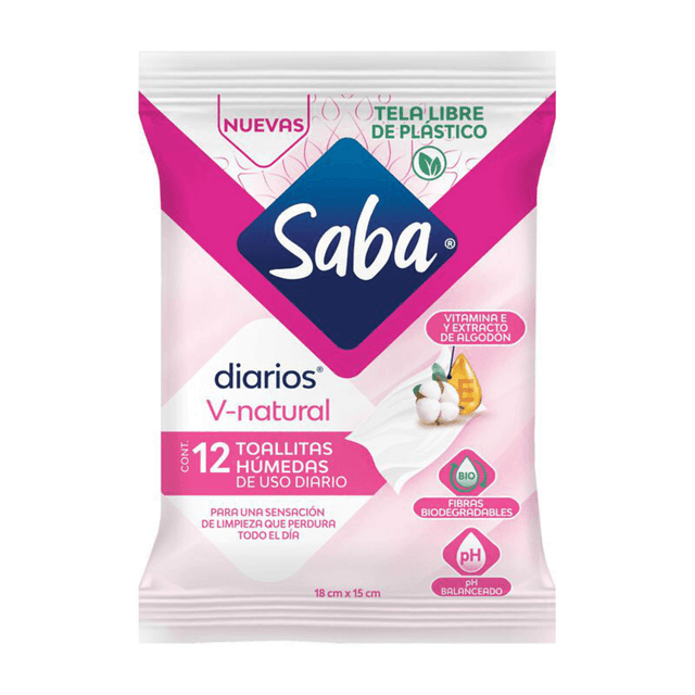 Saba c/12 toallitas humedas