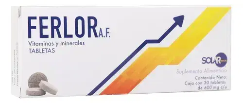 Ferlor A.F. 600 mg caja c/ 30 tabletas