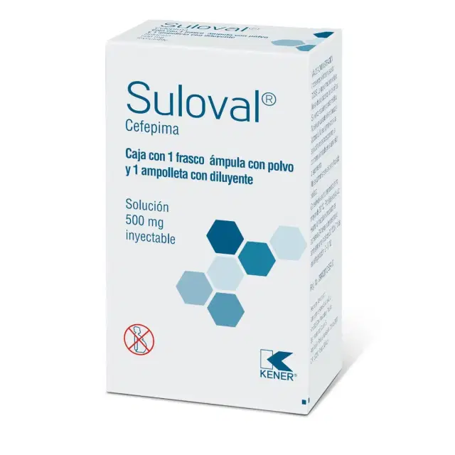 Suloval 500 mg/5 mL — Cefepima solución inyectable (c/1 ampolleta)