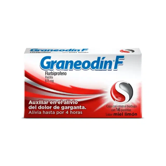 Graneodin-F 8.75 mg sabor Miel-Limón – Caja con 16 pastillas