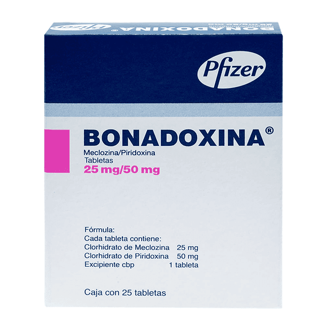 Bonadoxina 25 mg/50 mg caja c/25 tabletas