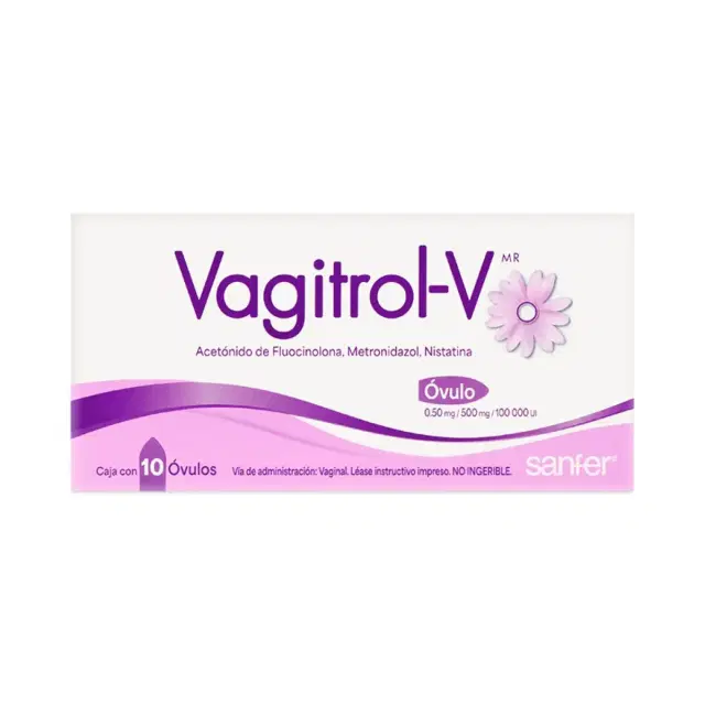 VAGITROL-V Óvulos 0.5mg/500mg/100,000UI Caja c/10