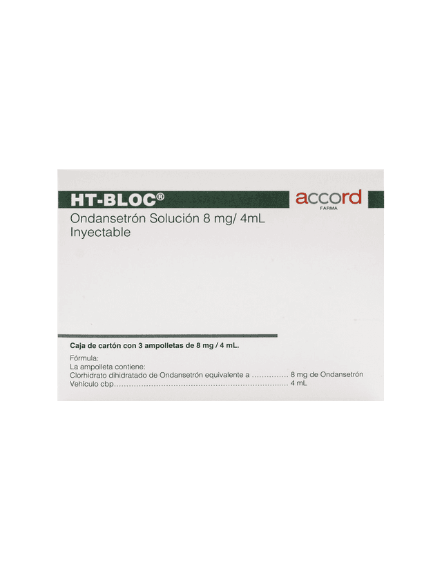 HT-BLOC solución inyectable 8 mg/4 ml caja con 3 ampollas