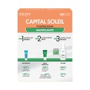 VICHY Kit Capital Soleil Uv-Clear Fps 50+ 40Ml + Mineral 89 5Ml + Normaderm Probio Bha 5Ml