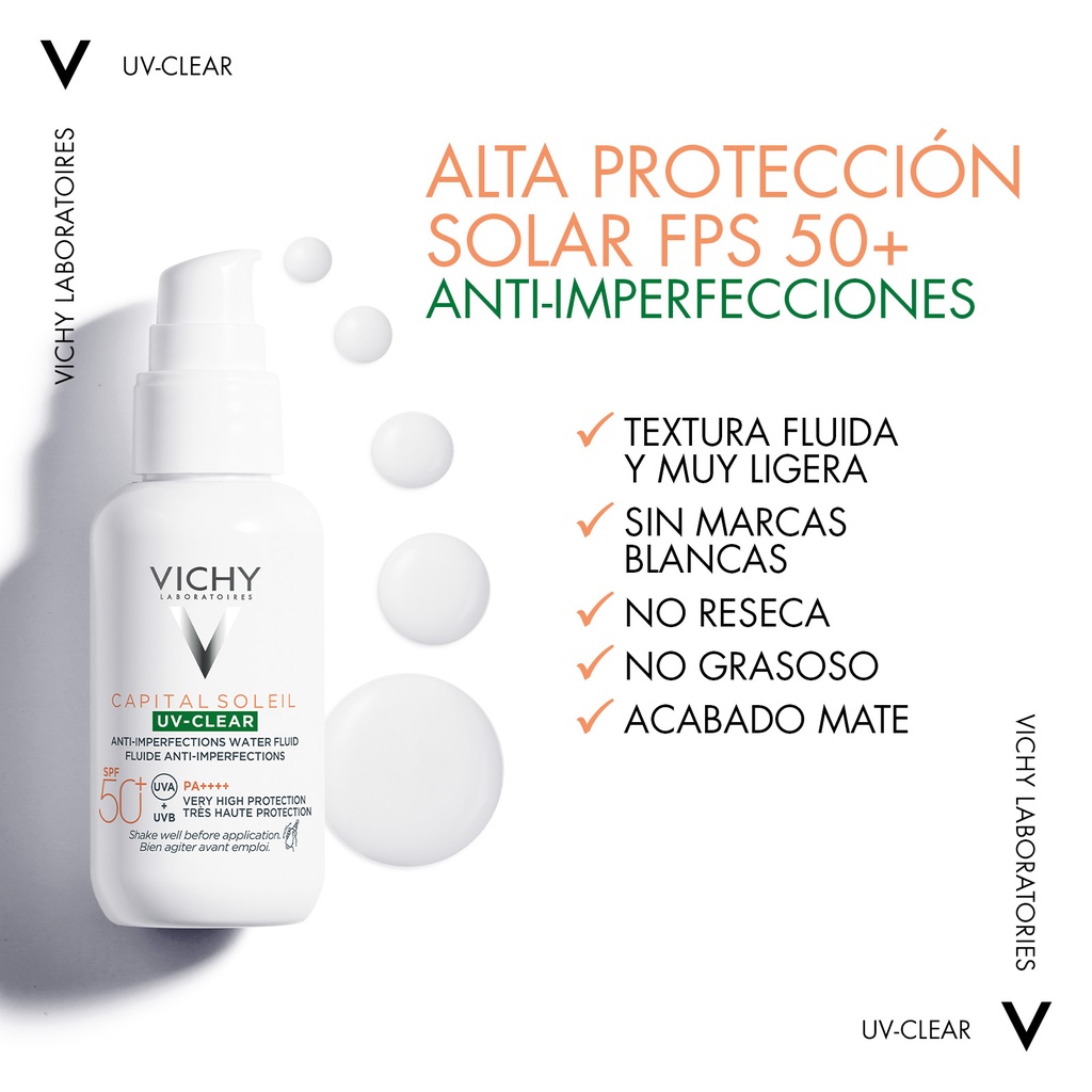 VICHY Kit Capital Soleil Uv-Clear Fps 50+ 40Ml + Mineral 89 5Ml + Normaderm Probio Bha 5Ml