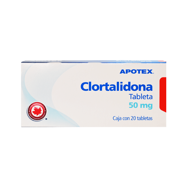 Clortalidona 50mg c/20 tabletas 