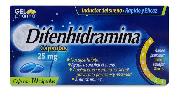 DIFENHIDRAMINA C/10 CAPSULAS 25 MG