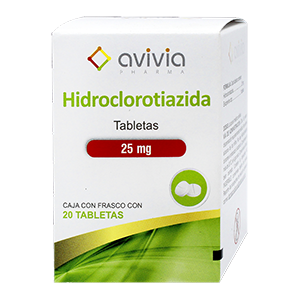 Hidroclorotiazida 25 mg c/20 tabletas