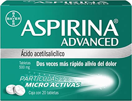 Aspirina Advanced 500mg c/20 tabletas