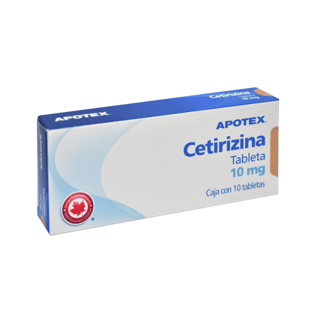 CETIRIZINA c/10 TABS. 10 MG.