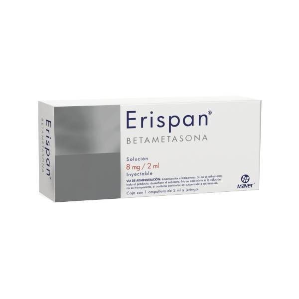 ERISPAN Sol. Iny. c/1 AMPTA. 8 MG/2 ML. y Jeringa.