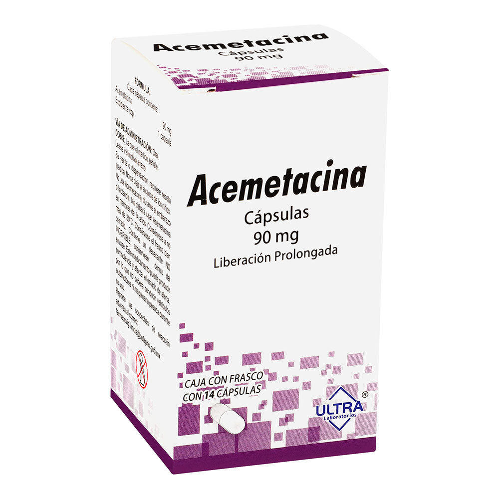 ACEMETACINA c/14 CAPS. L.P. 90 MG.