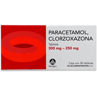 Paracetamol/Clorzoxazona Tab 300/250 c/30