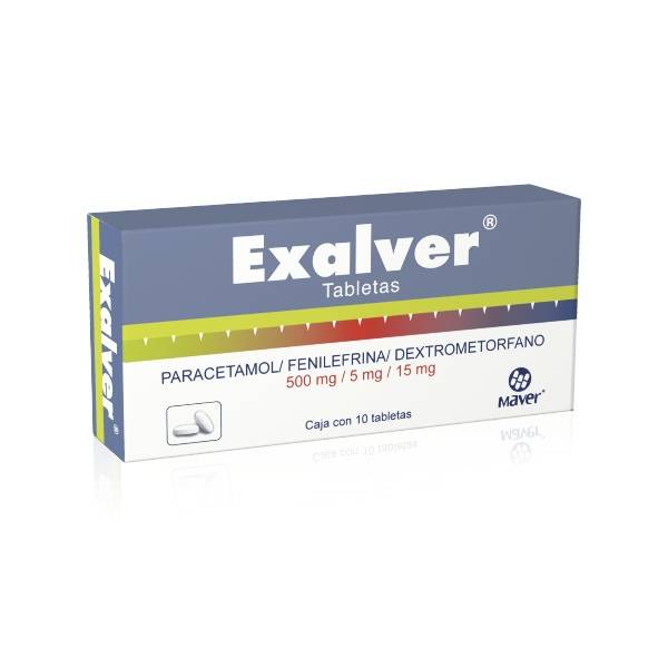 EXALVER TABLETAS 500MG/ 5 MG/ 15 MG C/10