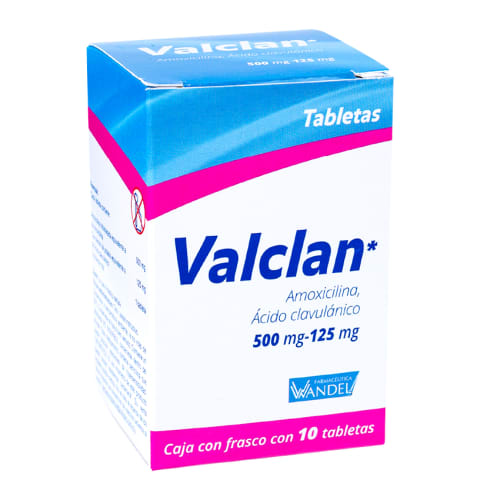 VALCLAN  500/125 MG. C/10 TAB.