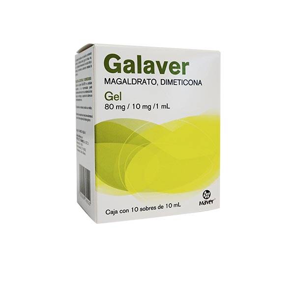 Galaver Gel Sobres 80mg/10mg/1ml  c/10 sobres 10ml