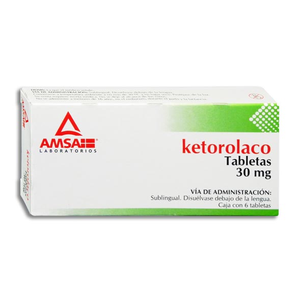 KETOROLACO SUBLINGUAL TABLETAS 30MG C/6