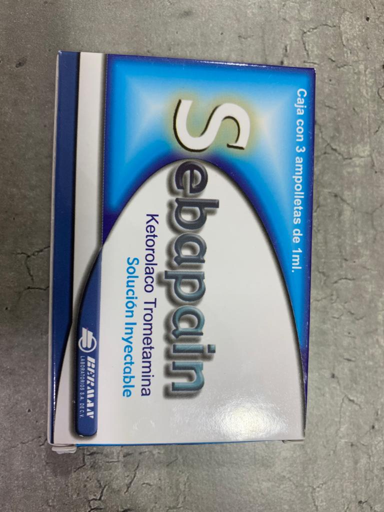 SEBAPAIN SOLUCION INYECTABLE 30MG  C/3AMP