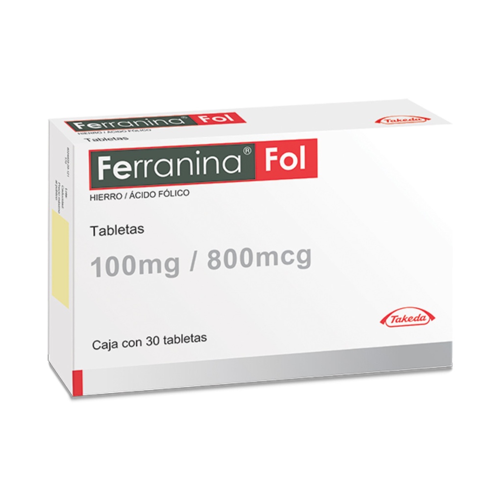 Ferranina Fol Tab 100 mg/800 mcg