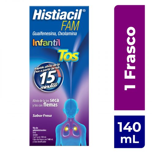 HISTIACIL FAM INFANTIL JARABE SABOR FRESA 140 ML