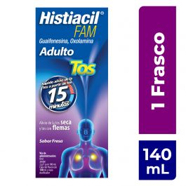 HISTIACIL FAM ADULTO JARABE SABOR FRESA 140 ML