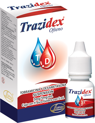 TRAZIDEX OFTENO SUSPENSION 3MG/ 1MG/ ML GOTERO 5 ML