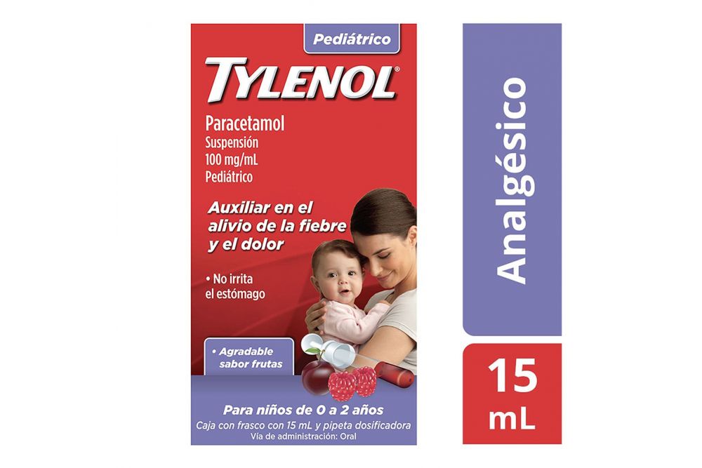 TYLENOL SUSPENSION PEDIATRICO SABOR FRUTAS  100MG/ML