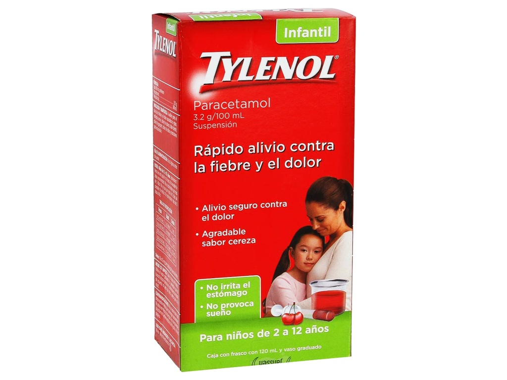 TYLENOL SUSPENSION INFANTIL SABOR CEREZA 3.2G/100ML 120ML