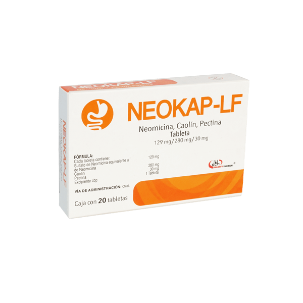 NEOKAP-LF TABLETAS 129 MG/ 280 MG/ 30 MG C/20