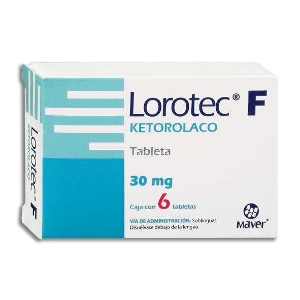 LOROTEC F 30 MG C/6 TAB