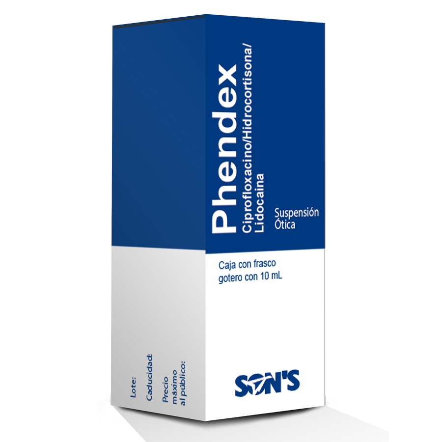 PHENDEX (CIPROFLO/HIDROC/LID) 10ML SUSP OTICA