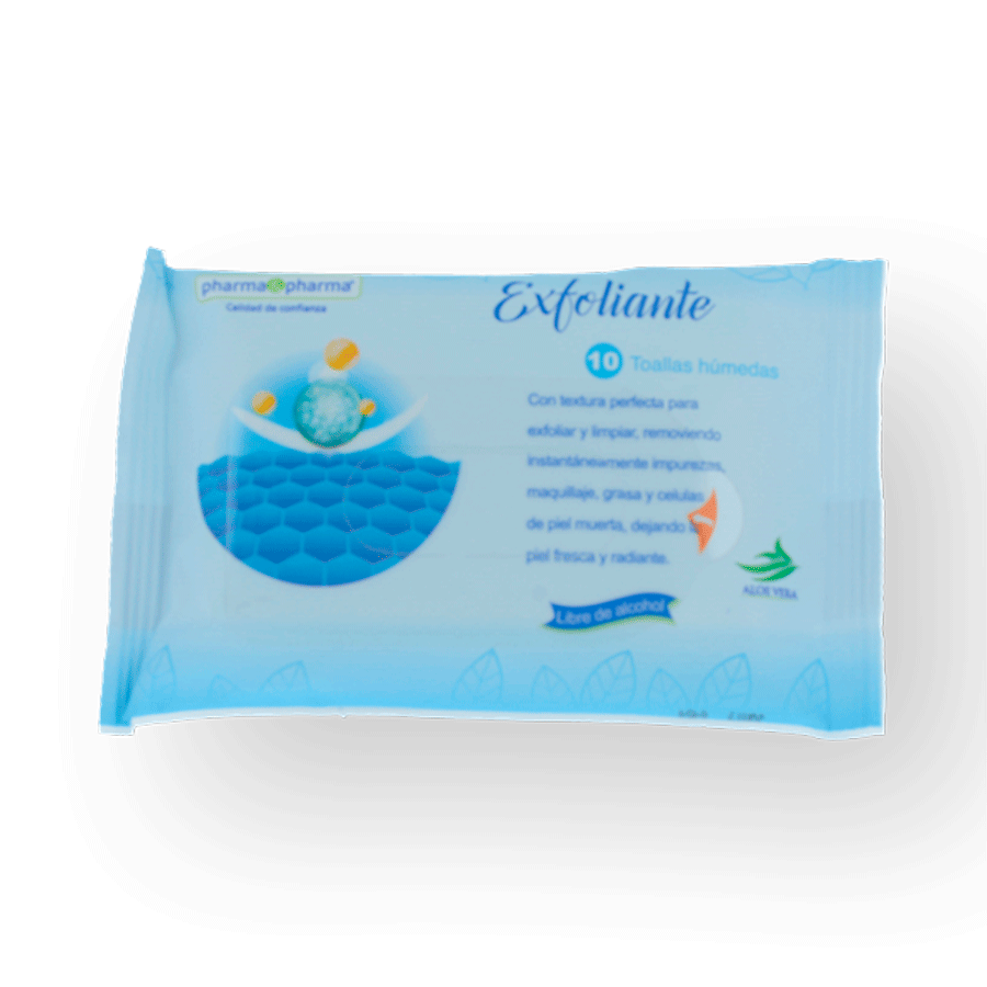 TOALLITAS HÚMEDAS EXFOLIANTES 10pz