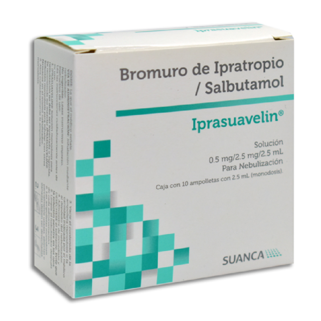 Iprasuavelin 0.5 mg/2.5 mg/2.5 ml sol. para nebulizacion c/10 ampuulas