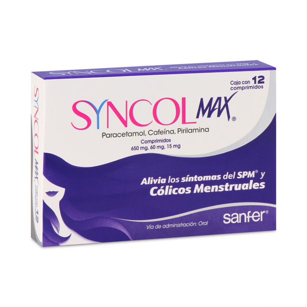 Syncol MAX 650/60/15mg c/12 comprimidos