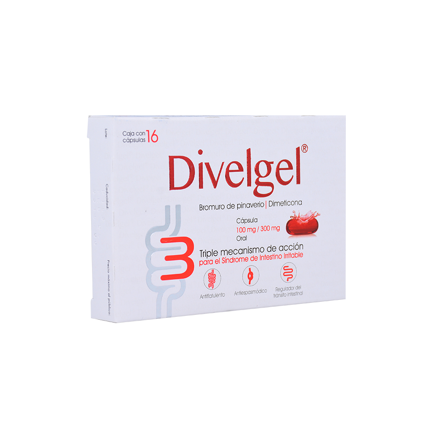 Divelgel 100mg/300mg c/16 capsulas