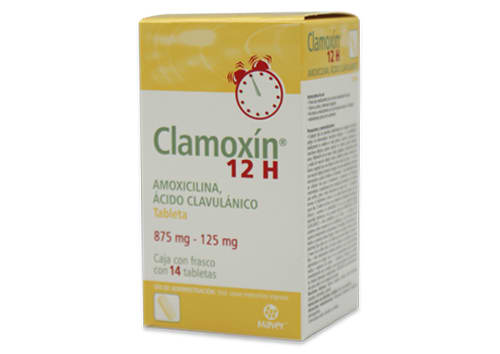 Clamoxín 12H 875mg/125mg c/14 tabletas