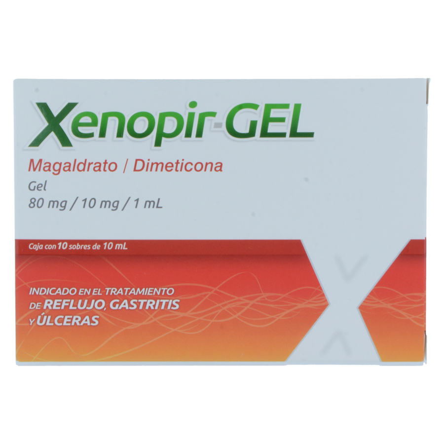 Xenopir- Gel 80mg/10mg/1ml c/10 sobres de 10ml