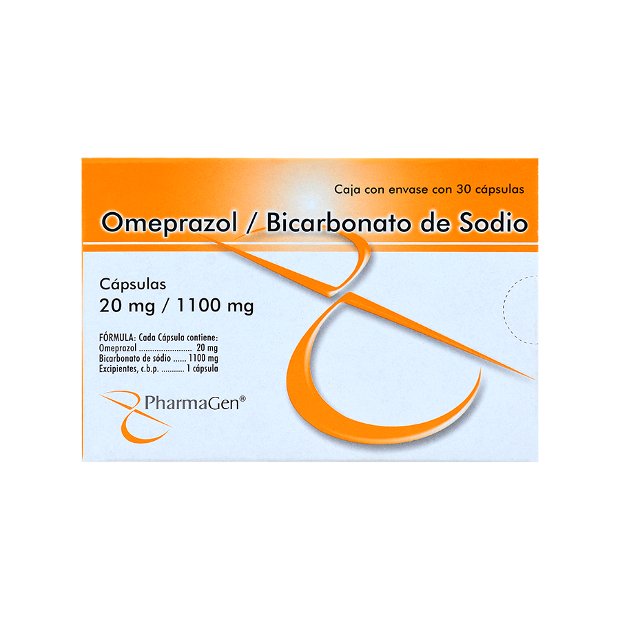 Omeprazol/Bicarbonato de sodio 20/1100mg c/30 capsulas