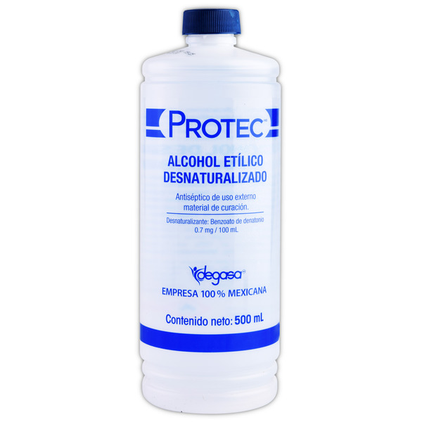 ALCOHOL ETILICO DESNATURALIZADO 70° PROTEC 500 ML