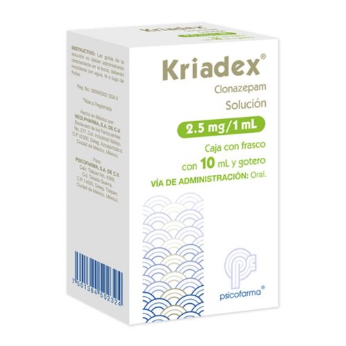 Kriadex Solucion 2.5 mg/ ml frasco 10 ml