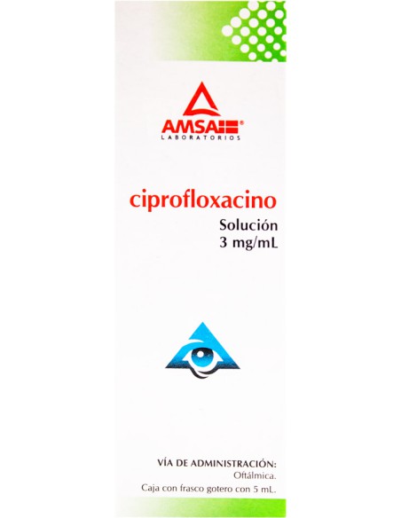 Ciprofloxacino solucion 3mg/mL frasco 5 mL