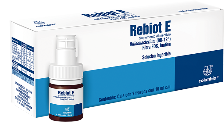 Rebiot E suplemento alimenticio caja con 7 frascos c10 c/u