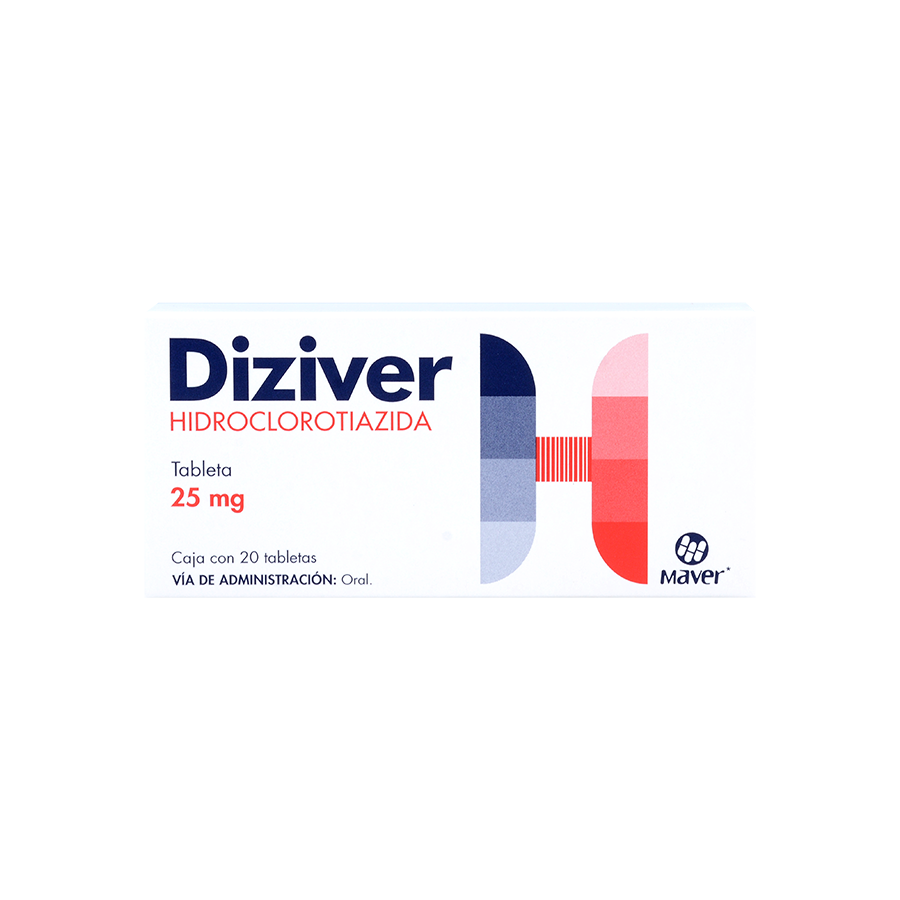 Diziver 25mg c/20 tabletas