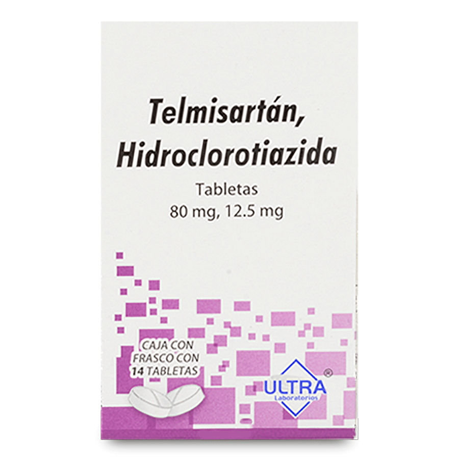 Telmisartán / Hidroclorotiazida 80mg/12.5 mg caja c/14 tabletas