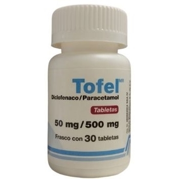 Tofel 50/500mg c/30 tabletas