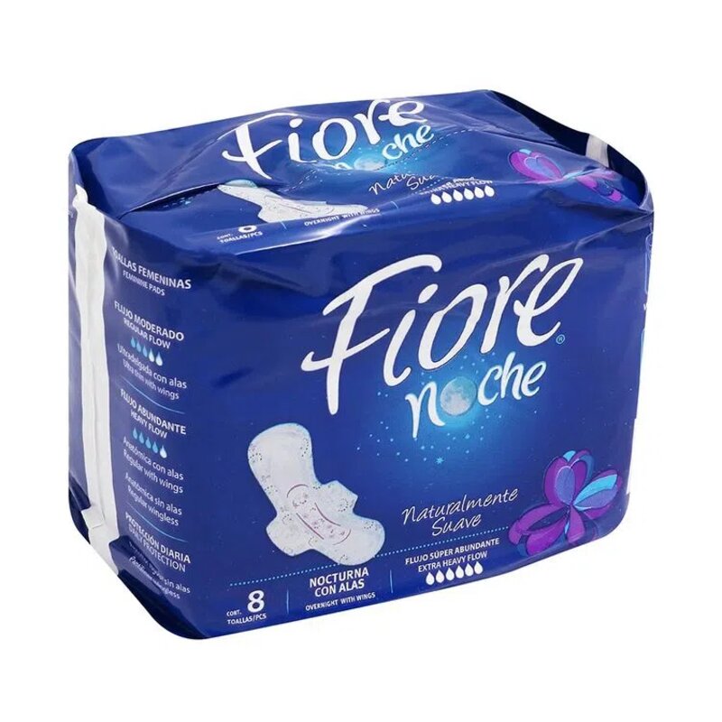 Fiore sin limites noche toallas sanitaria paquete c/8