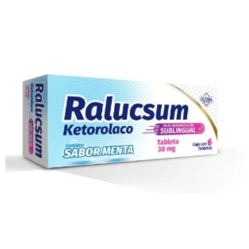 Ralucsum sublingual sabor menta  30 mg caja c/6 tabletas