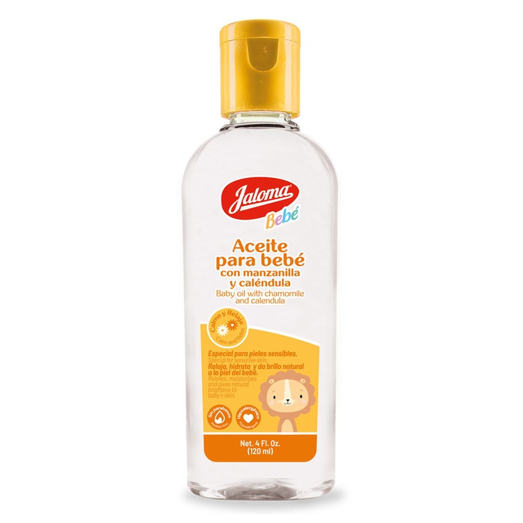 Aceite para bebe con manzanilla y caléndula frasco 120 mL
