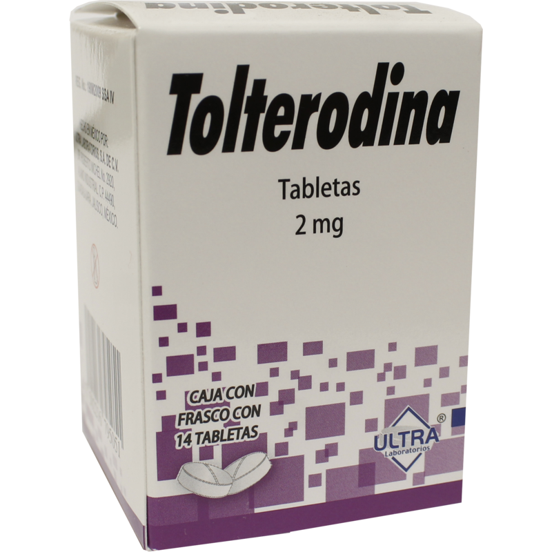 Tolterodina 2mg c/14 tabletas